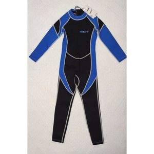 NEW HiSea Scuba Donkey full body wetsuit neoprene size 8 kids youth blue black